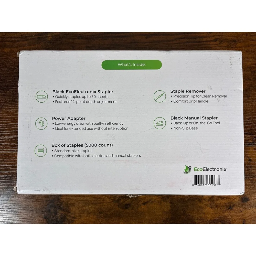 EcoElectronix Office Bundle Electric and Manual Stapler Kit with 5000 Staples